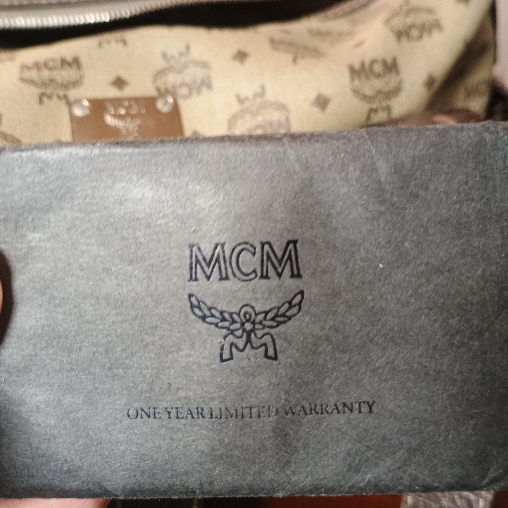 MCM Visetos Grey Leather Handbag with Authentication Card - Picture 11 of 11
